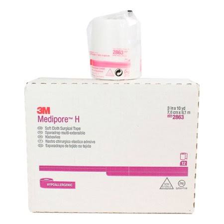 Soft Cloth Surgical Tape 3 inch x 10 yd Case of 12 Rolls P227136