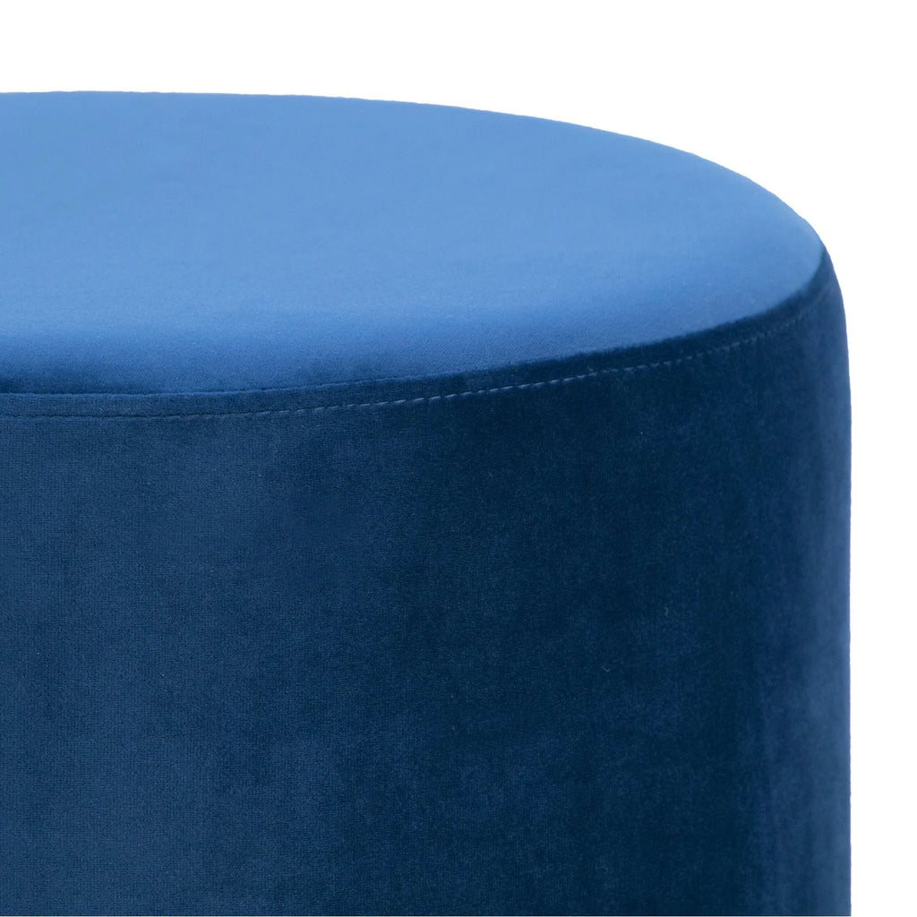 Velvet Round Ottoman with Golden Accent Base H659320