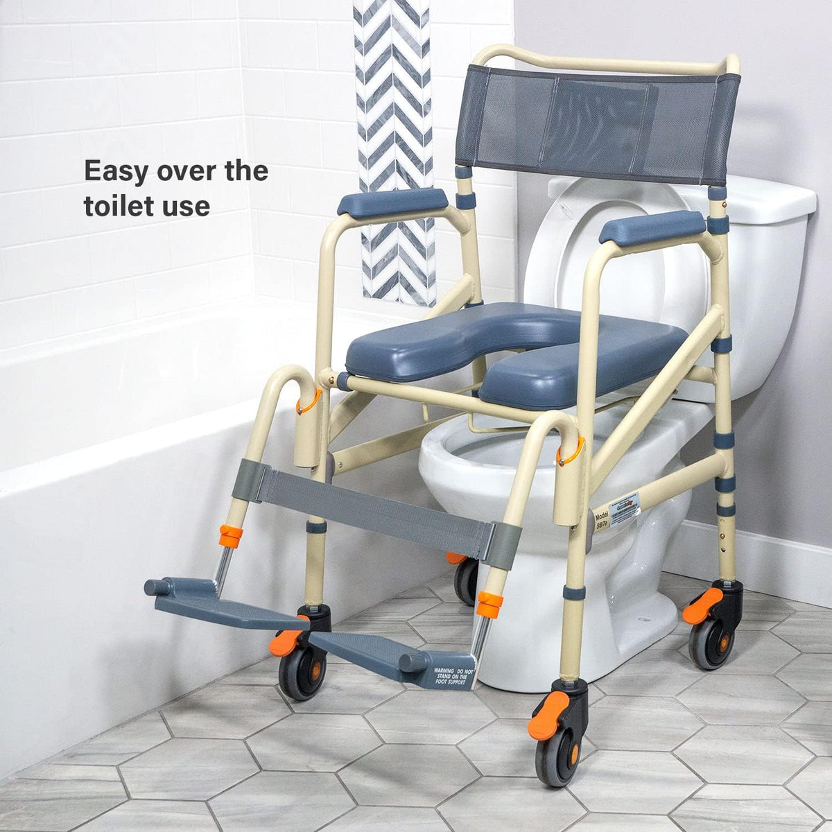 Lightweight Aluminum Folding Rolling Shower Chair with Wheels U701