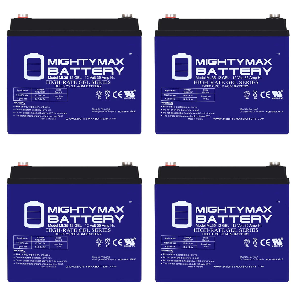 12V 35AH GEL Replacement Battery K160723