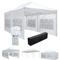 White Waterproof Pop Up Canopy Tent C397960