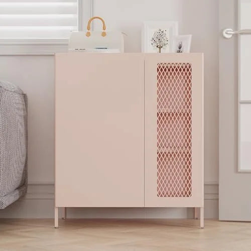 Modern Metal Sideboard Cabinet with Adjustable Shelves B14468