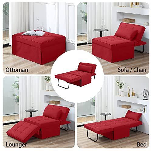 Dark Grey 4 in 1 Folding Ottoman Couch Bed S113846