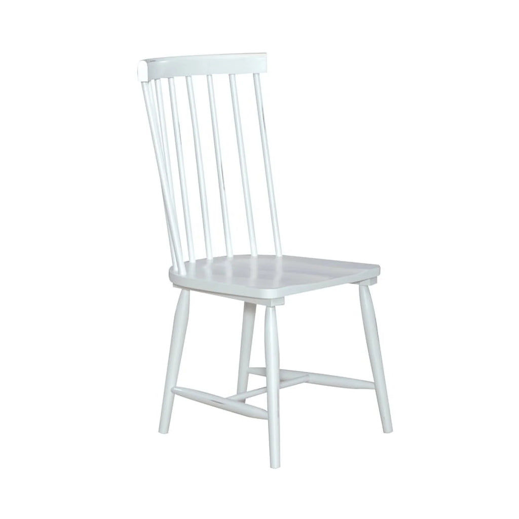 White Spindle Back Side Chair H125