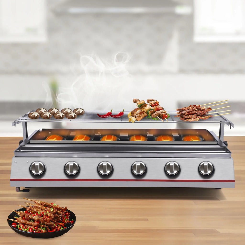 6 Burner LPG Gas Grill Griddle O958450