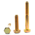 1/2 inch-13 x 4 3/4 inch Grade 8 Hex Cap Screw Alloy Steel Yellow Zinc Plated F846
