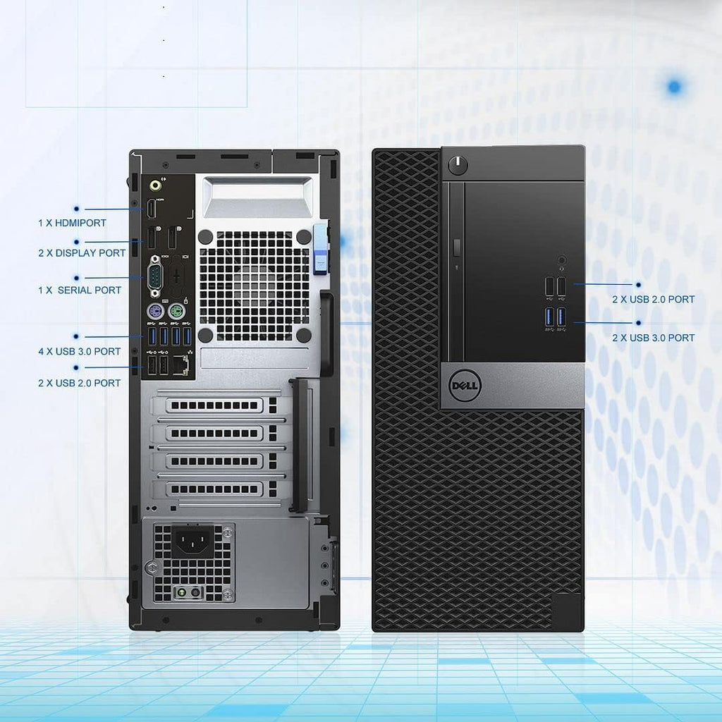 PC Tower Desktop Computer i5 6500 32GB DDR4 Ram 512GB M.2 NVMe SSD 1TB HDD Windows 10 Pro (Renewed) X5979