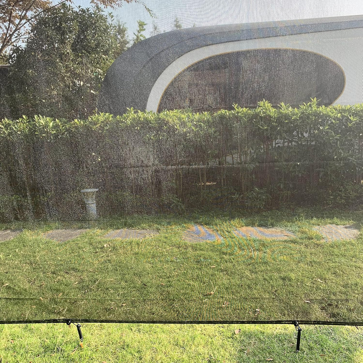 9' X 15' Black Mesh Sun Shade Screen L4232
