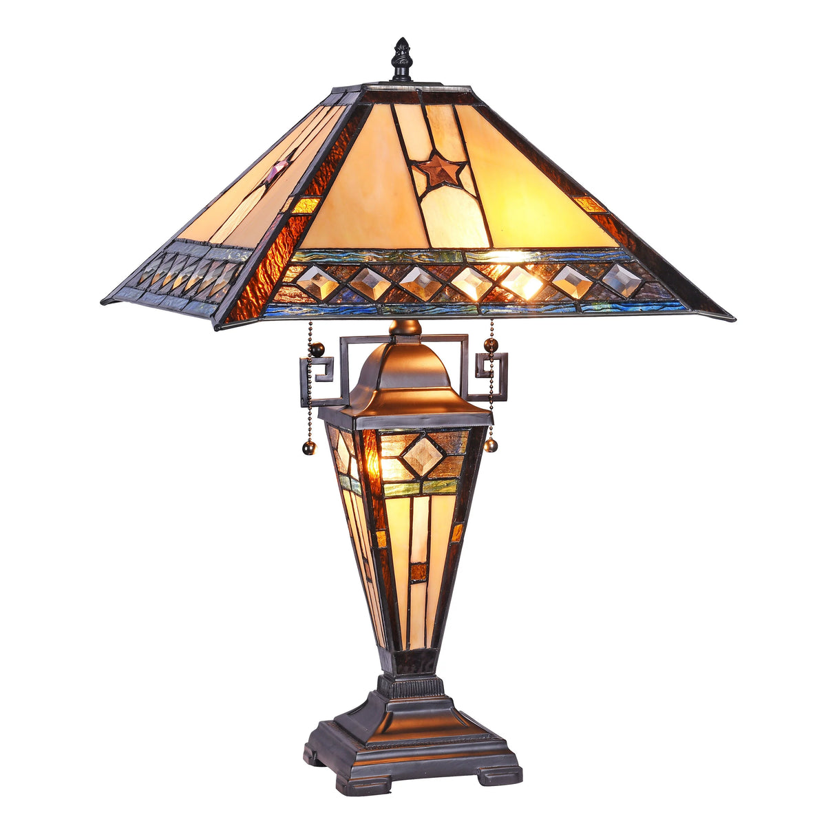 Tiffany-Style 1 Light Double Lit Table Lamp 16" Wide X533644