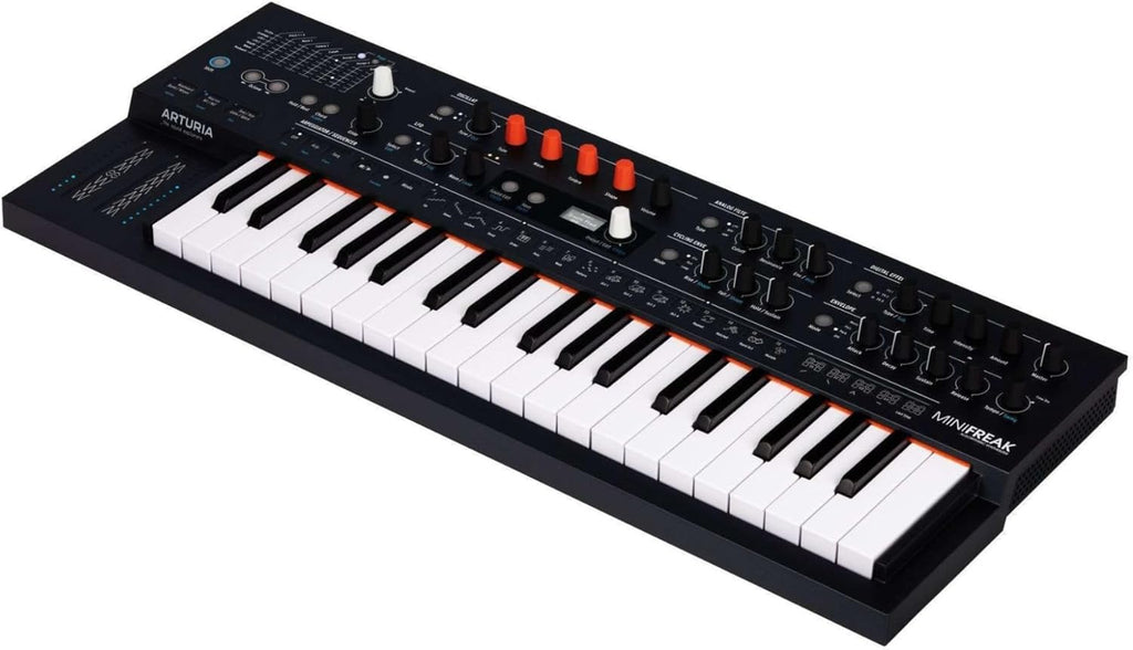 37-Key Hybrid Synthesizer Bundle with Headphones, Sustain Pedal, MIDI and 1/4" TRS Cables (7 Items) X273