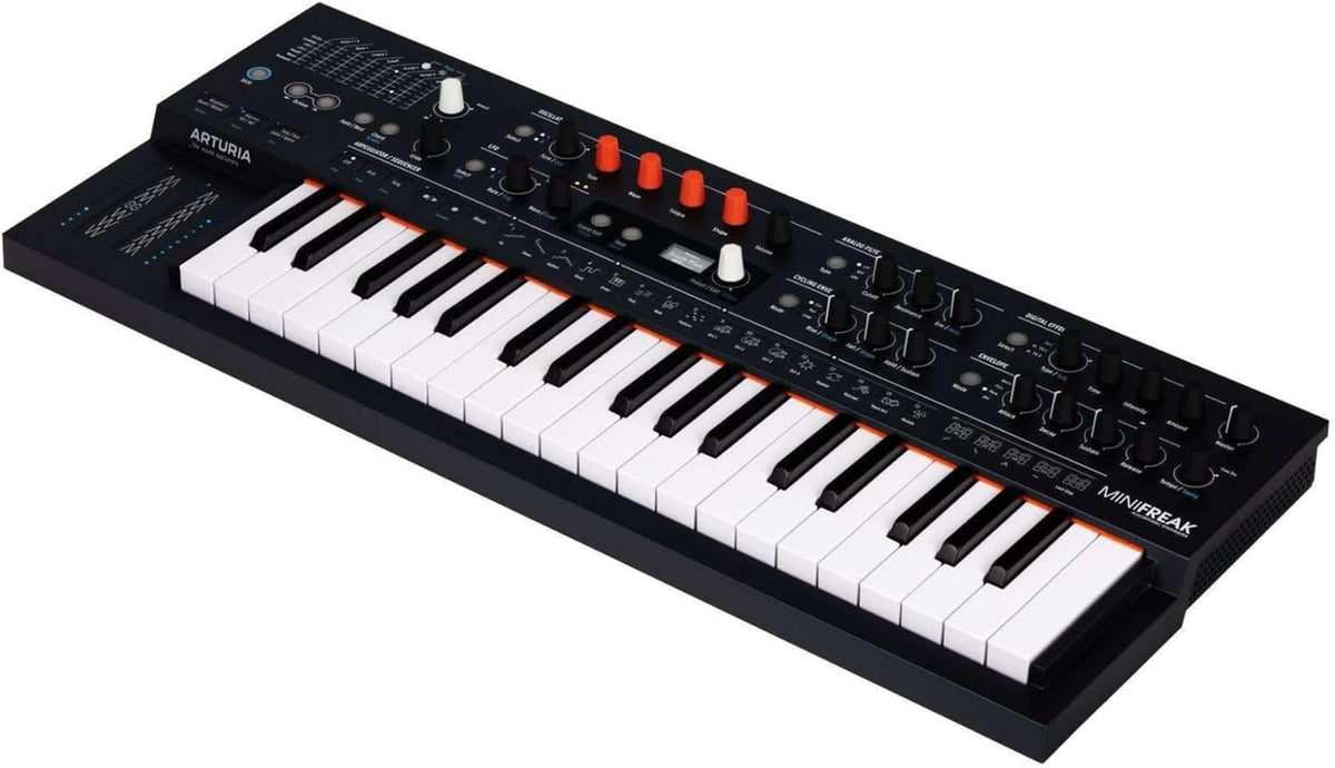 37-Key Hybrid Synthesizer Bundle with Headphones, Sustain Pedal, MIDI and 1/4" TRS Cables (7 Items) X273