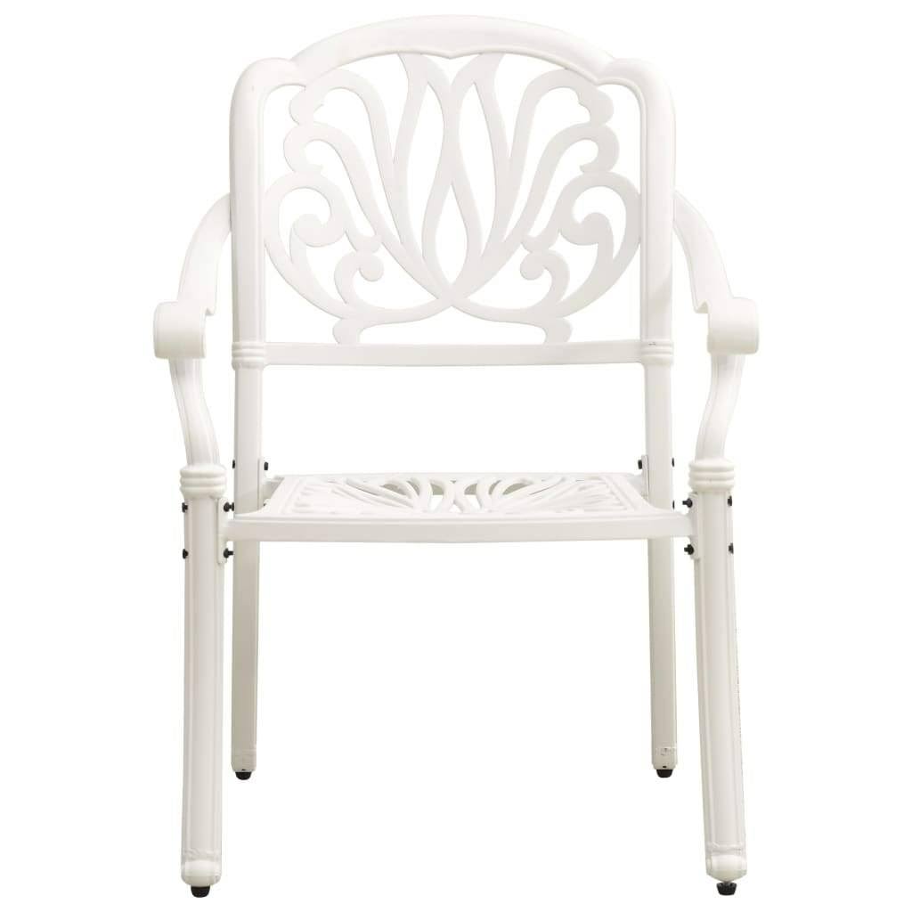 3 Piece Bistro Set Cast Aluminum White P57985