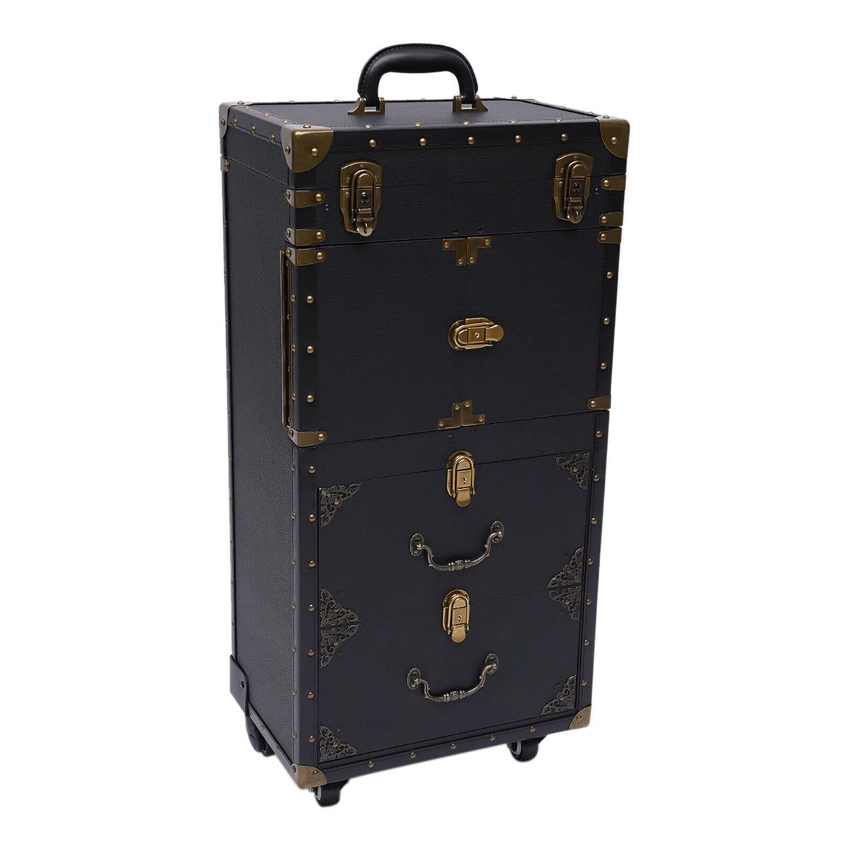 Portable Rolling Makeup Train Case Cosmetic Organizer P14197