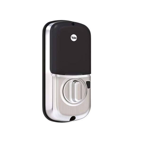 Satin Nickel Finish Push Button Deadbolt with Bluetooth Q893