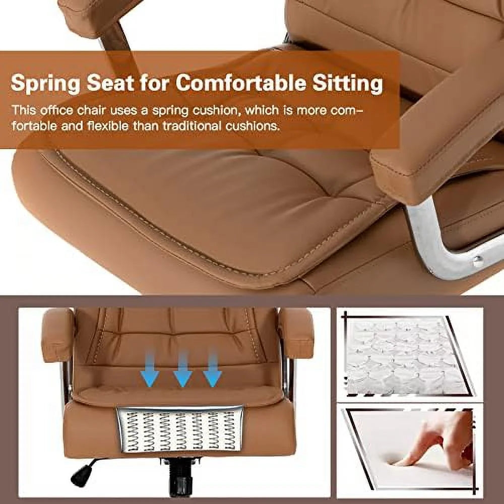 Black Adjustable Leather Executive Office Chair E7627