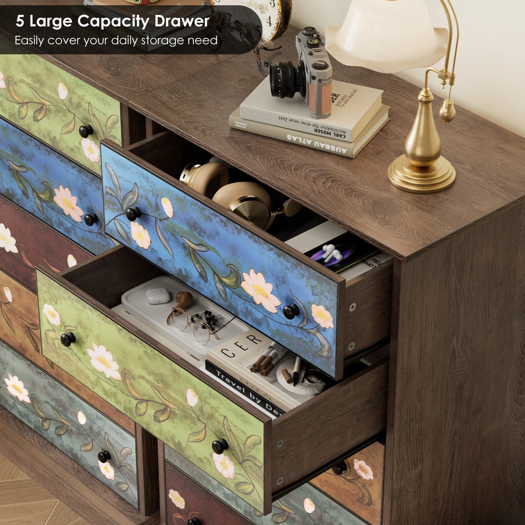5 Drawer Wood Dresser X759
