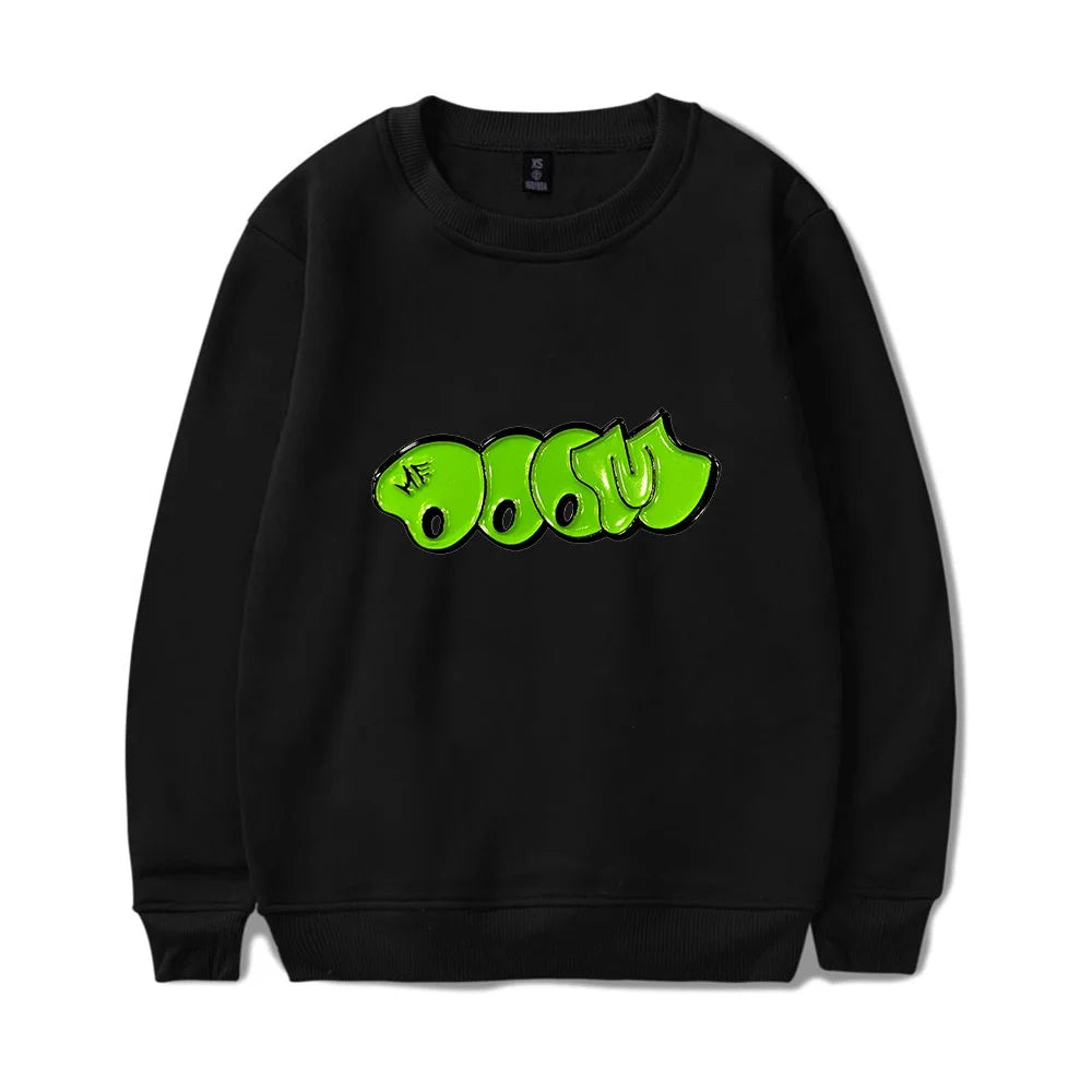Green Pattern Long-Sleeved Sweatshirt I657646