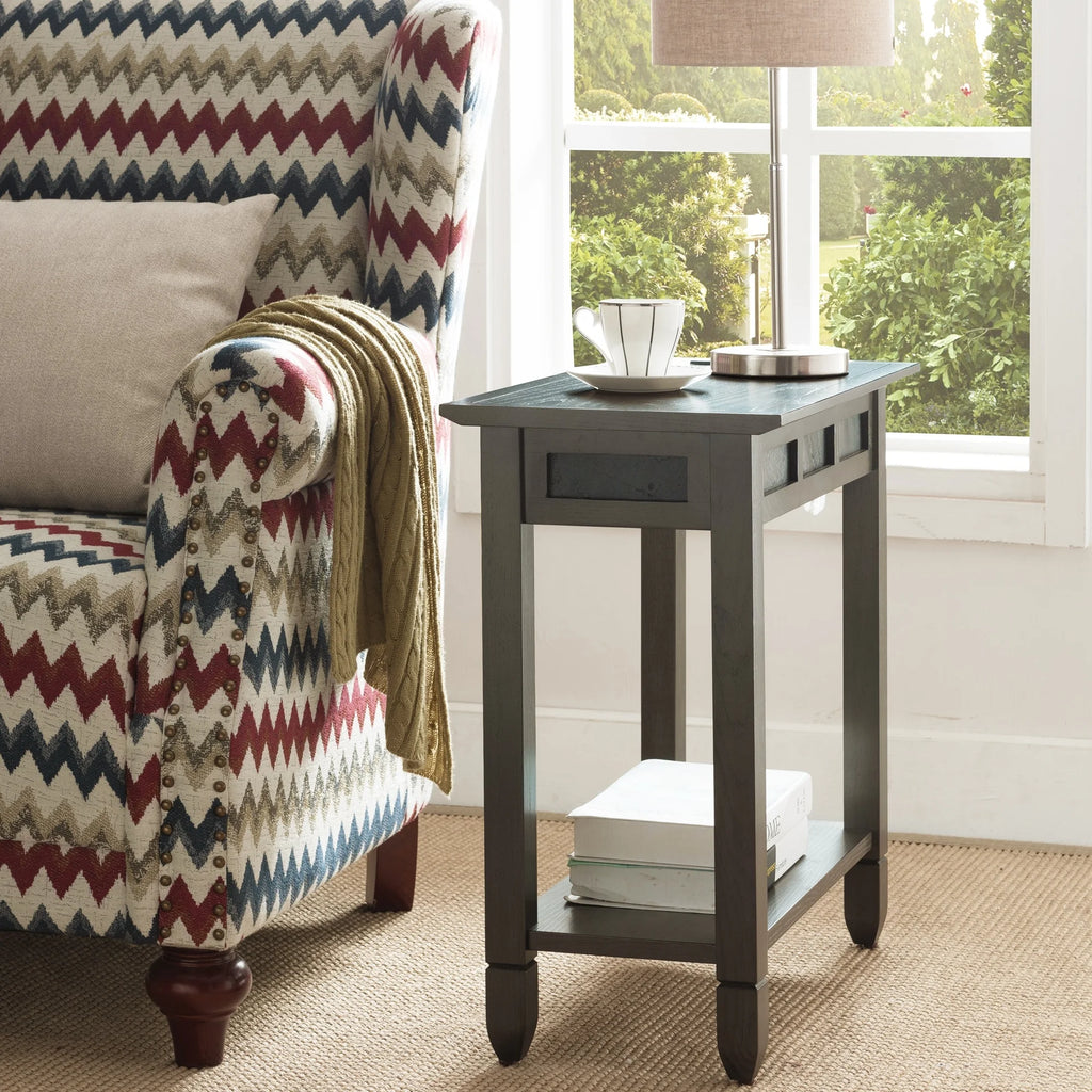 Rustic Oak Chairside Table P729
