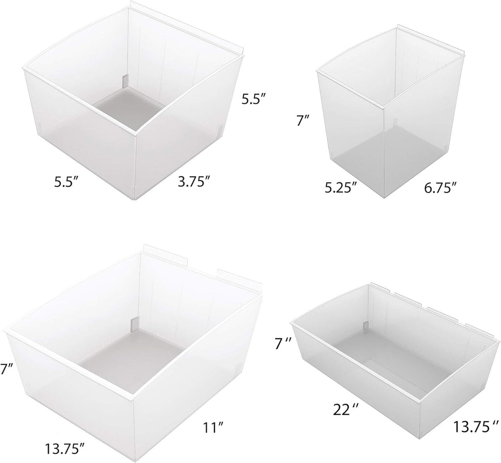 18-Piece Storage Bin Kit for PVC Slatwall D122954
