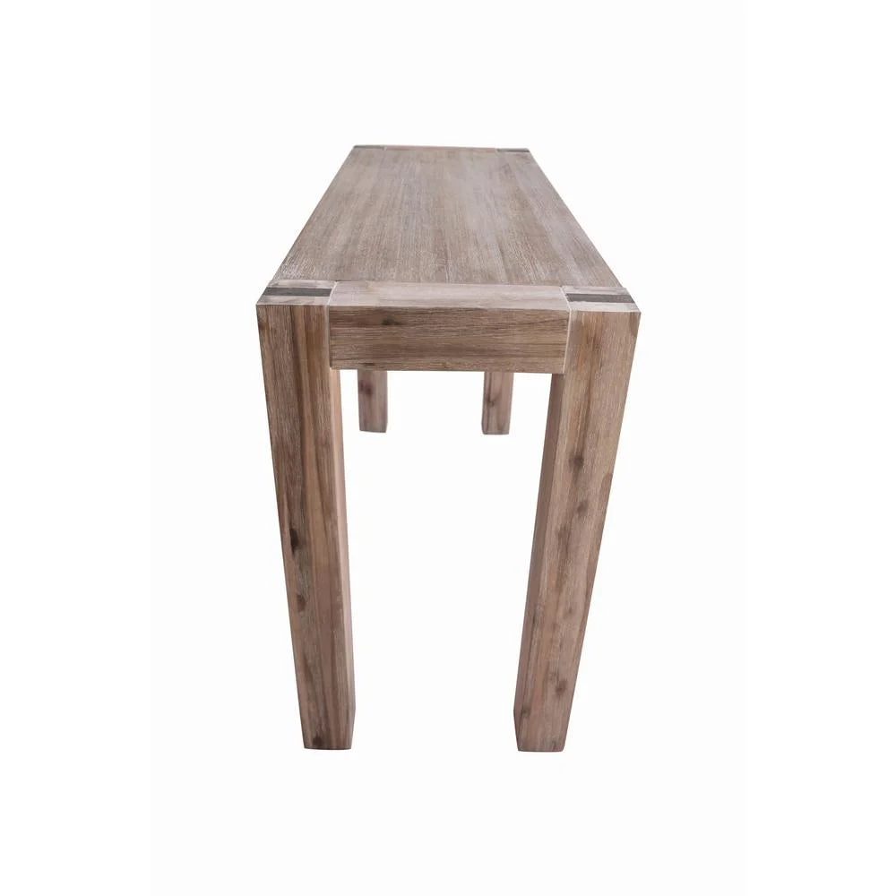 Brushed Driftwood Acacia Wood Media Console Table U17715