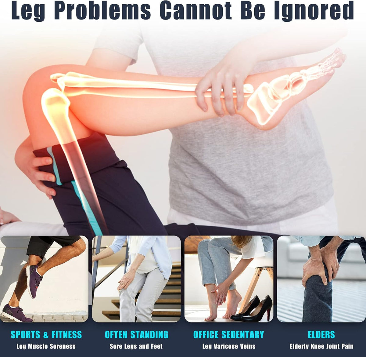 Leg Massager with Air Compression and Heat Function X2904
