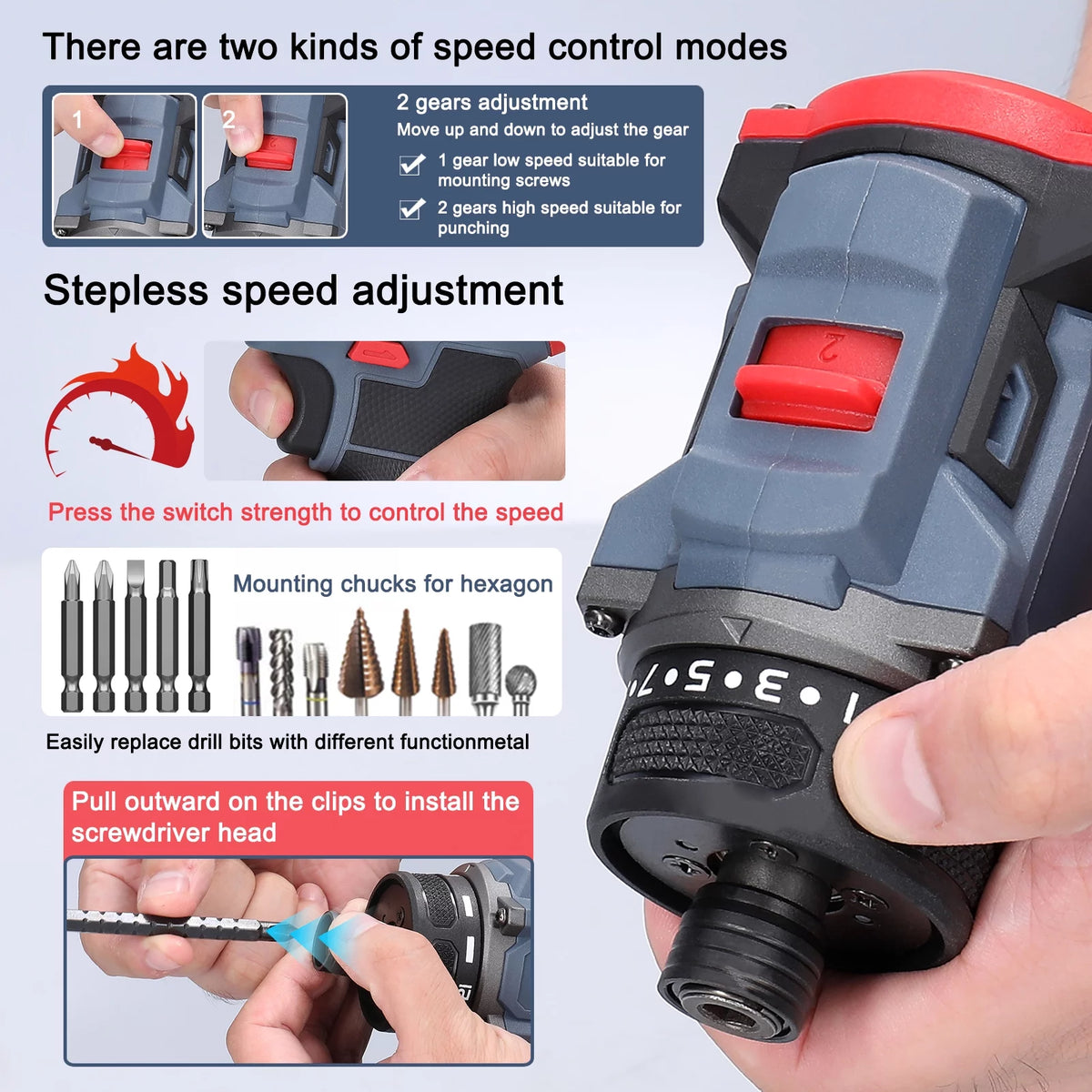 21V Brushless Motor Electric Screwdriver B63963