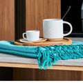 White Beige Coffee Cups Set of 2 S6624