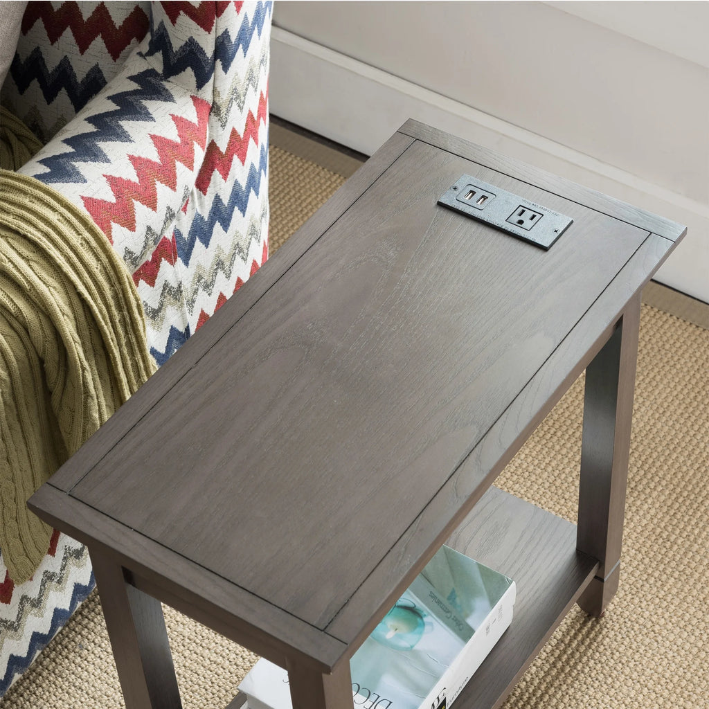 Rustic Oak Chairside Table P729