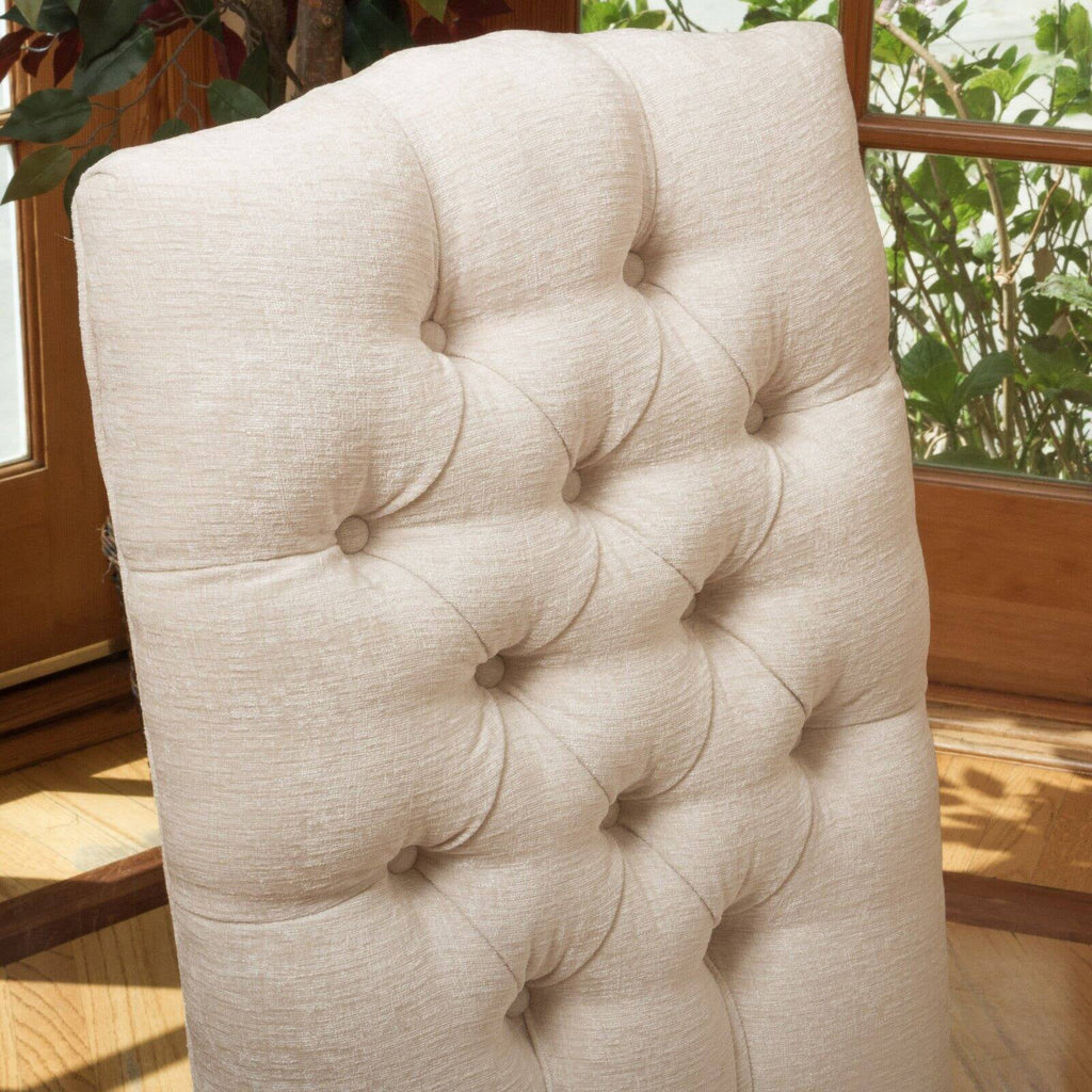Ivory Fabric Dining Chair Set of 2 K4237
