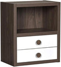 Walnut and White 2 Drawer Bookcase G4517