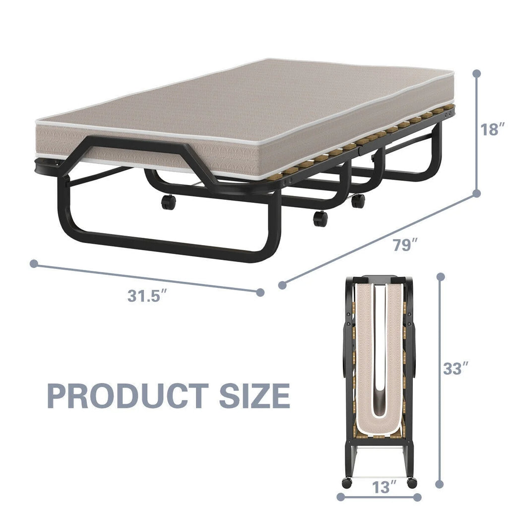 Folding Bed with Memory Foam Mattress G4771
