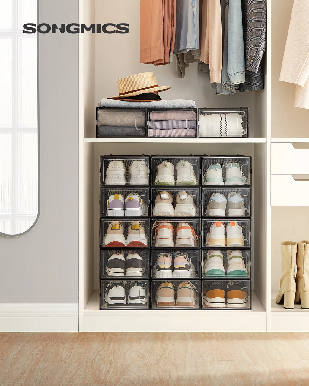 Stackable Plastic Shoe Organizer O2910