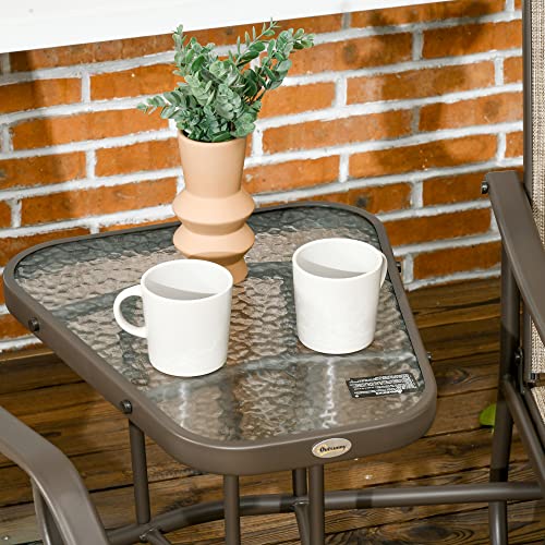 Gray 2-Seat Outdoor Glider Chair with Coffee Table F37901