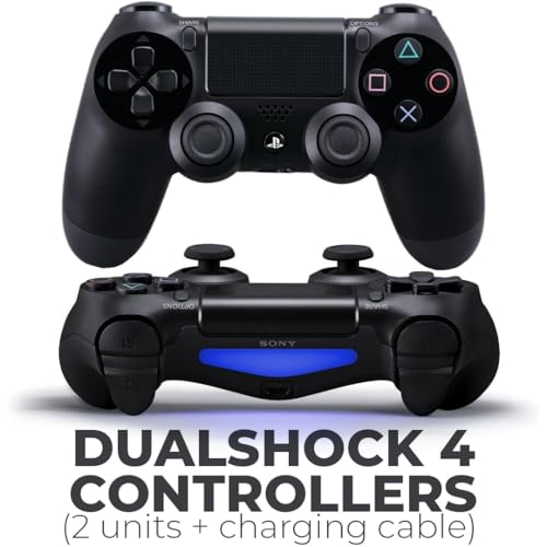 PlayStation 4 Slim 500GB Console Bundle with 2 Dualshock 4 Wireless Controllers H90258