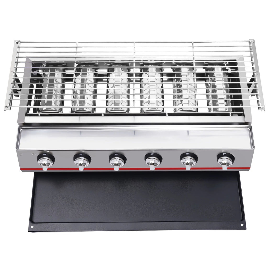 6 Burner LPG Gas Grill Griddle O958450