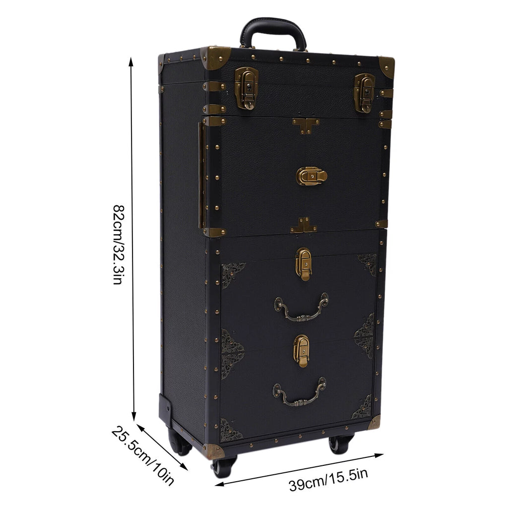 Portable Rolling Makeup Train Case Cosmetic Organizer P14197