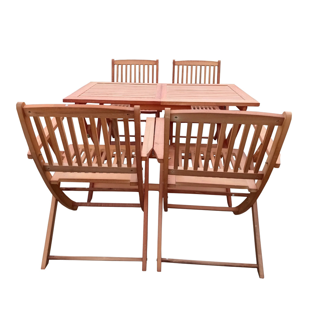 Foldable Patio Dining Set, 4 Folding Chairs & 1 Dining Table H837889