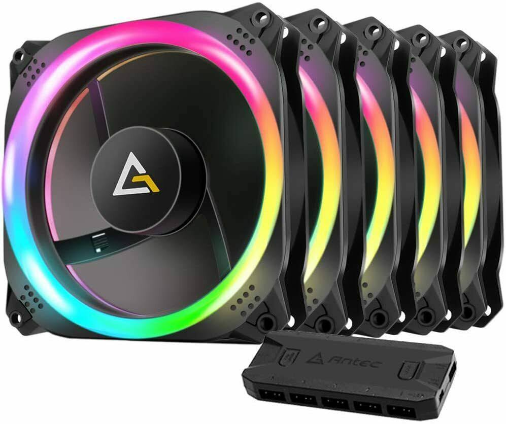 120mm ARGB Case Fan 5 in 1 Pack with Fan Controller D554899