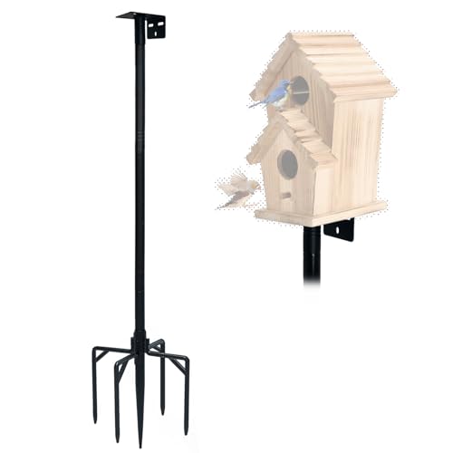 78 Inch Adjustable Heavy Duty Bird House Stand with Strong Base R986
