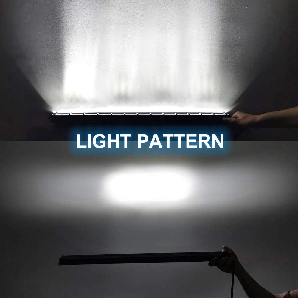 26 inch LED Light Bar Super Slim Single Row Spot Flood Combo Beam 12V 24V Off Road Work Light Pack of 2 G24676