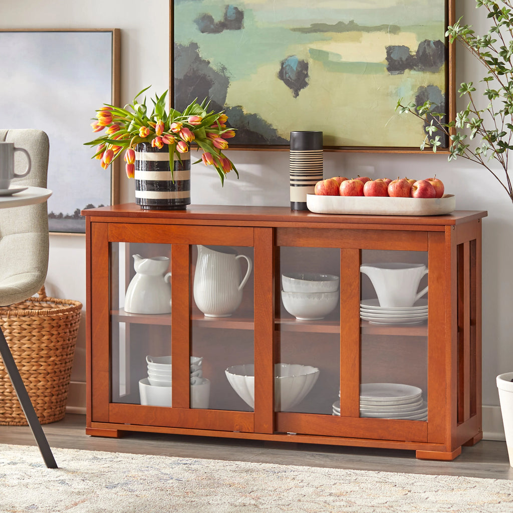 Espresso Stackable China Cabinet Z837578