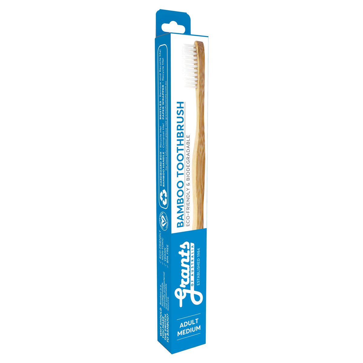 Bamboo Adult Medium Toothbrush 1 Pack J880
