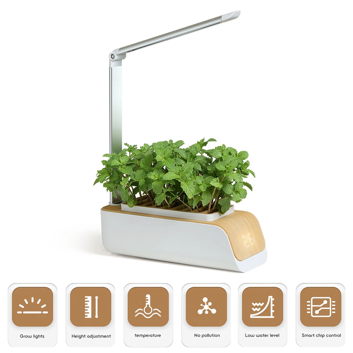 Indoor Herb Garden Kit with Grow Light S9424