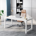63"L x 31.5"W White Executive Desk Workstation C704