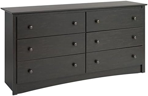 3 Piece Wooden Nightstand Dresser and Chest in Black U785