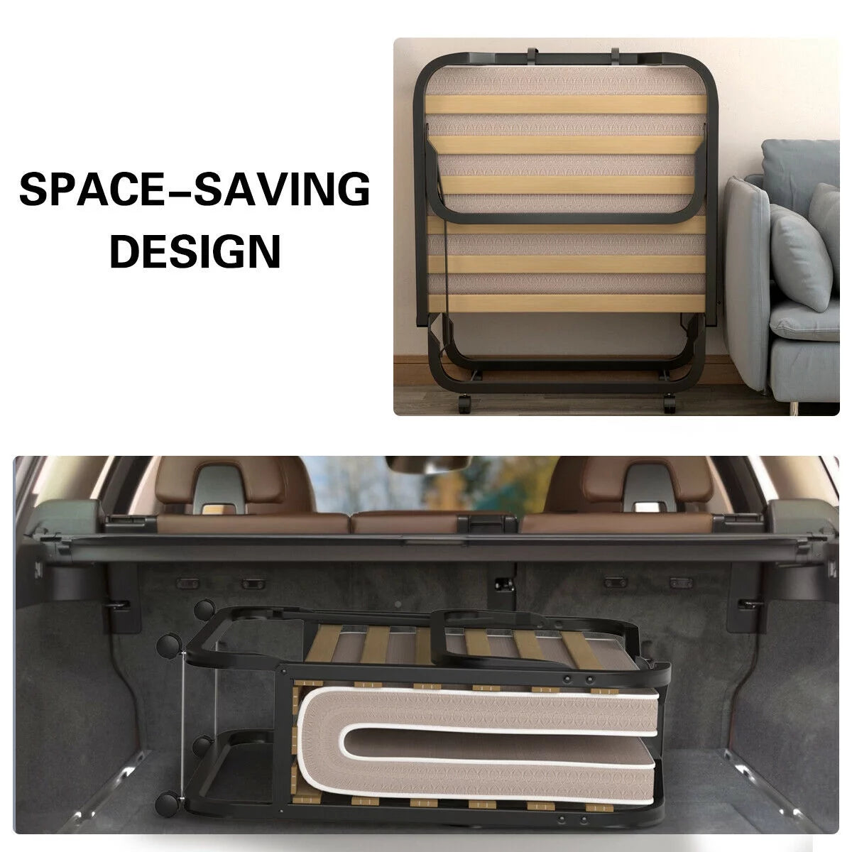 Folding Bed with Memory Foam Mattress G4771