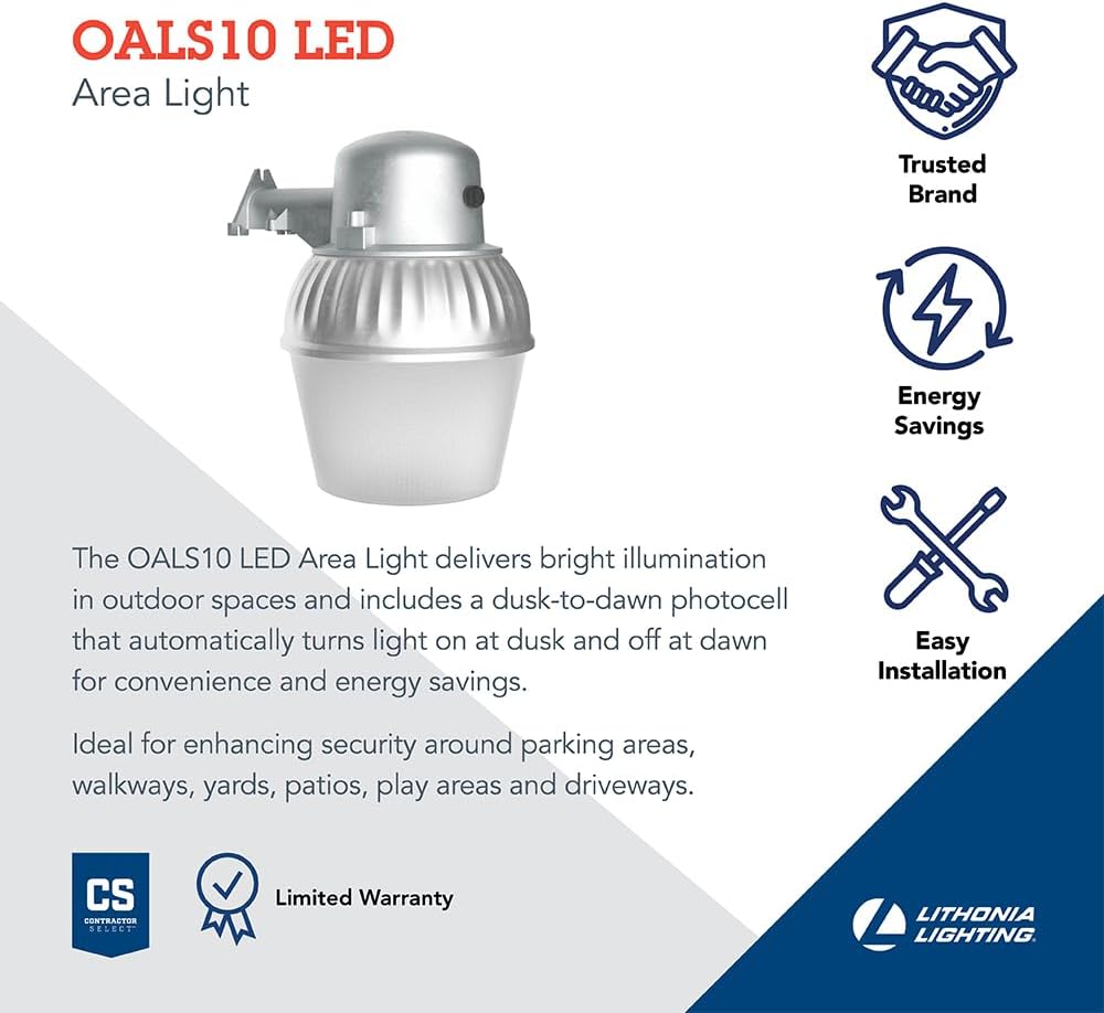 Gray Outdoor LED Area Light with Photocell G85928