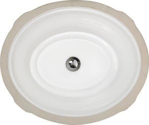 Undermount Fireclay Bathroom Sink with Overflow U519369