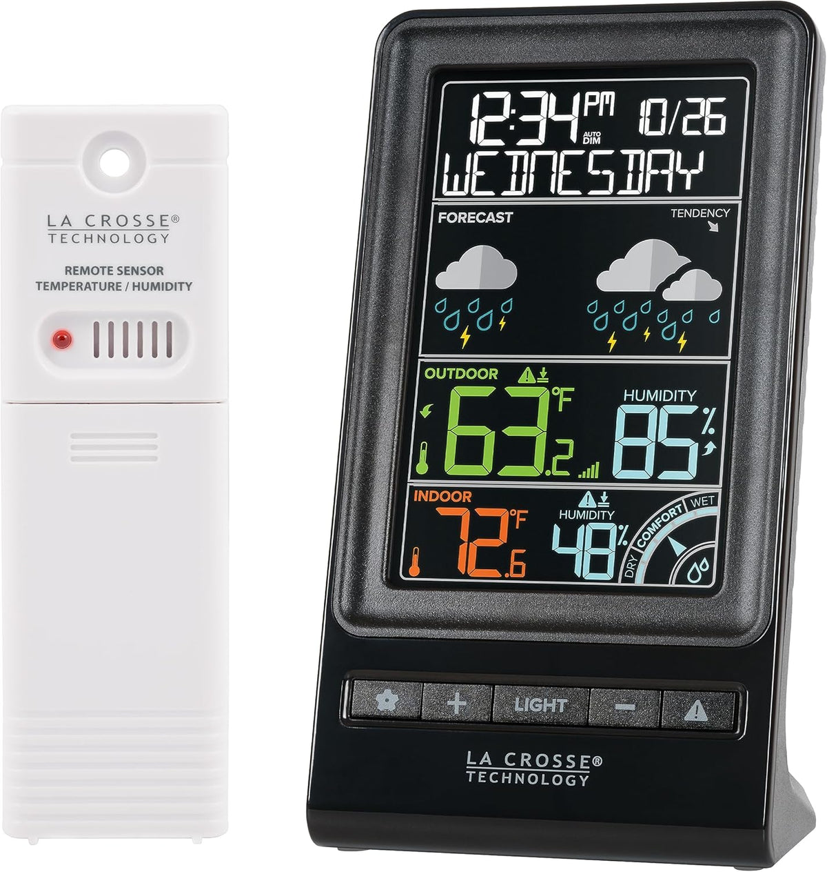 Black Digital Wireless Forecast Station S5526