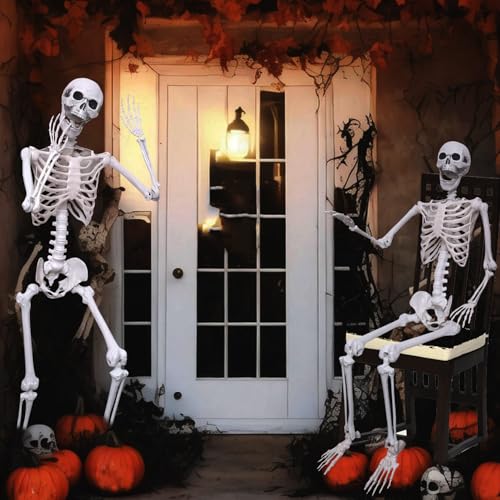5.4Ft Posable Plastic Skeletons 2Pack H637